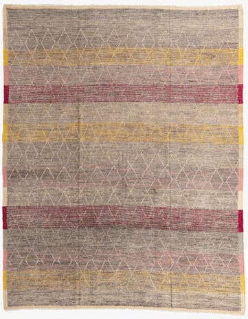 9' 10 x 12' 3 Hand Knotted Moroccan Wool Rug
