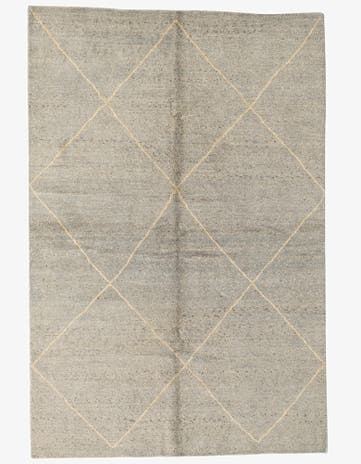 5' 6 x 8' 3 Hand Knotted Moroccan Wool Rug