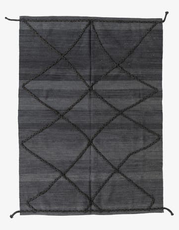 4' 9 x 6' 6 Hand Knotted Moroccan Wool Rug