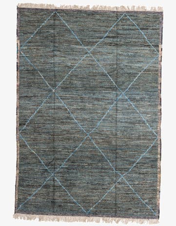 8' 9 x 12' 5 Hand Knotted Moroccan Wool Rug