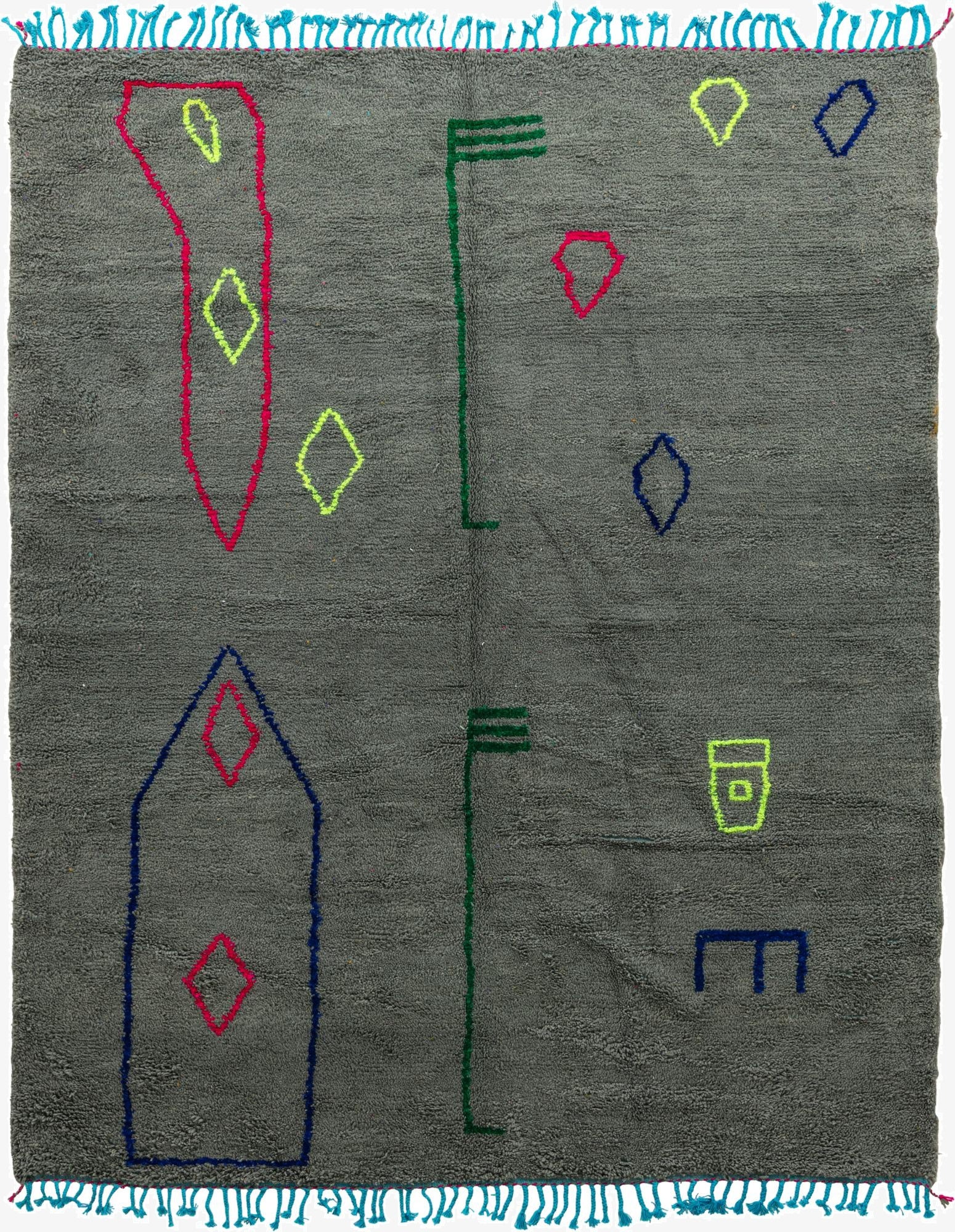 6' 6 x 9' 4  Hand Knotted Moroccan Wool Rug