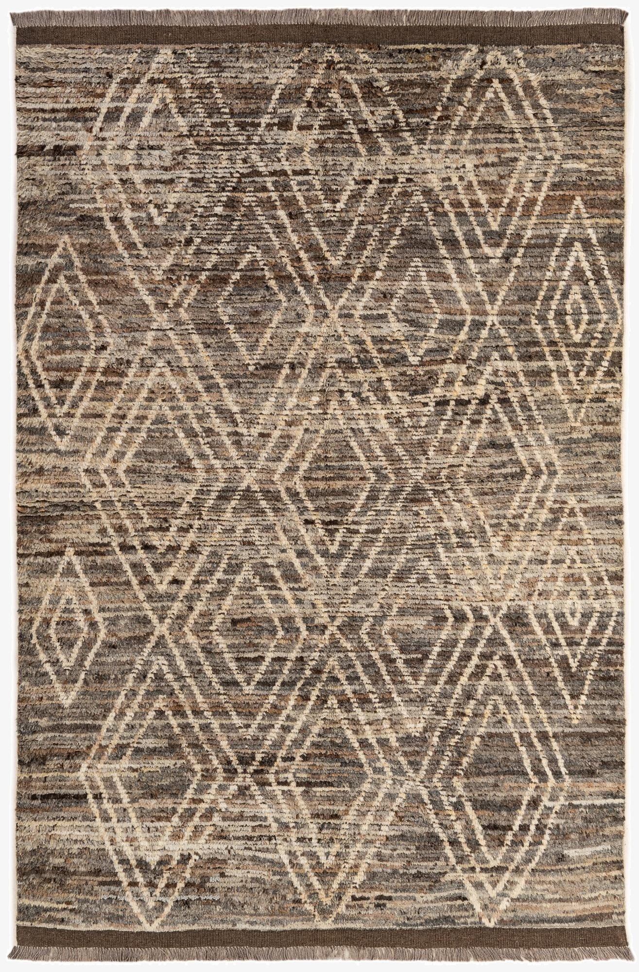 5' 5 x 8'  Hand Knotted Moroccan Wool Rug