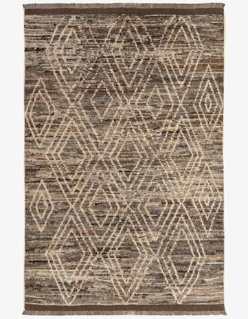 5' 5 x 8' Hand Knotted Moroccan Wool Rug
