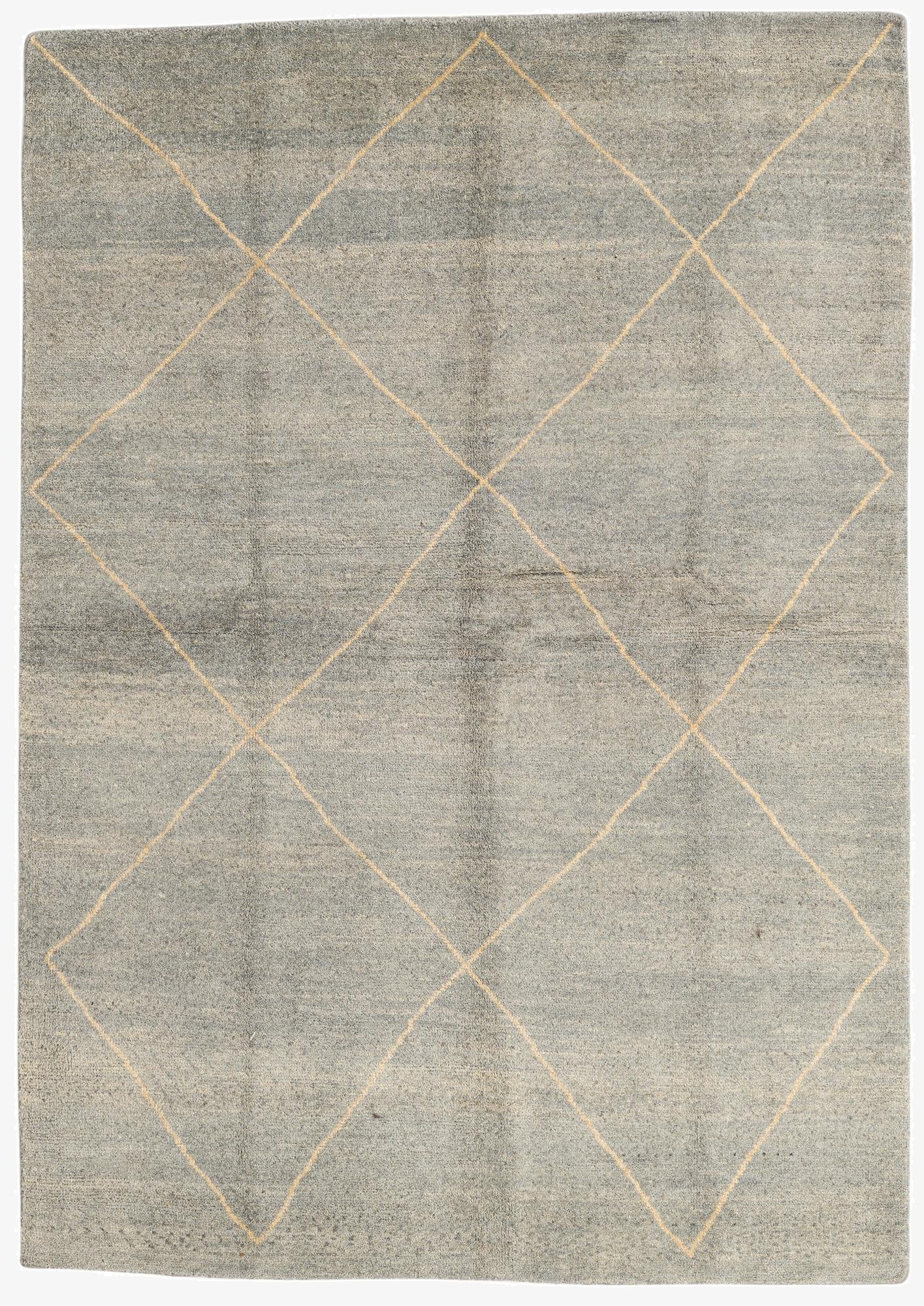 Primary image 5' 7 x 8'  Hand Knotted Moroccan Wool Rug
