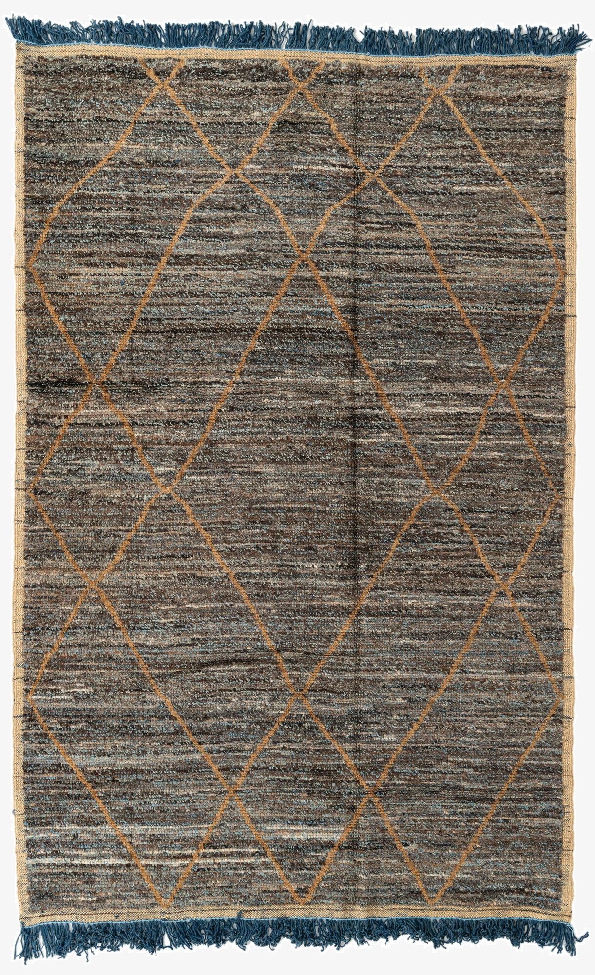 6' 1 x 9' 5  Hand Knotted Moroccan Wool Rug