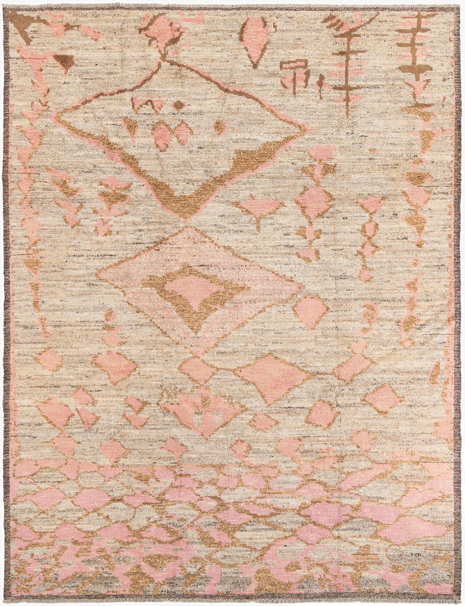 9' 4 x 12' 3  Hand Knotted Moroccan Wool Rug