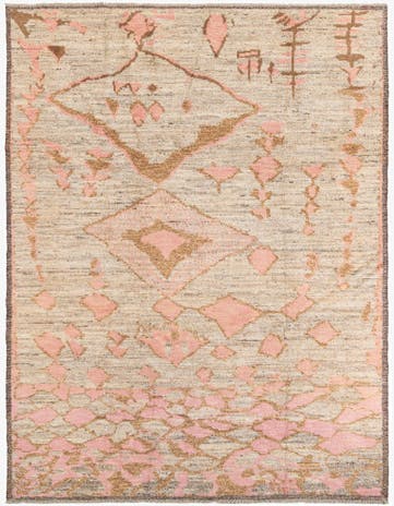 9' 4 x 12' 3 Hand Knotted Moroccan Wool Rug