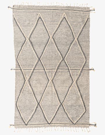 6' x 9' 8 Hand Knotted Moroccan Wool Rug