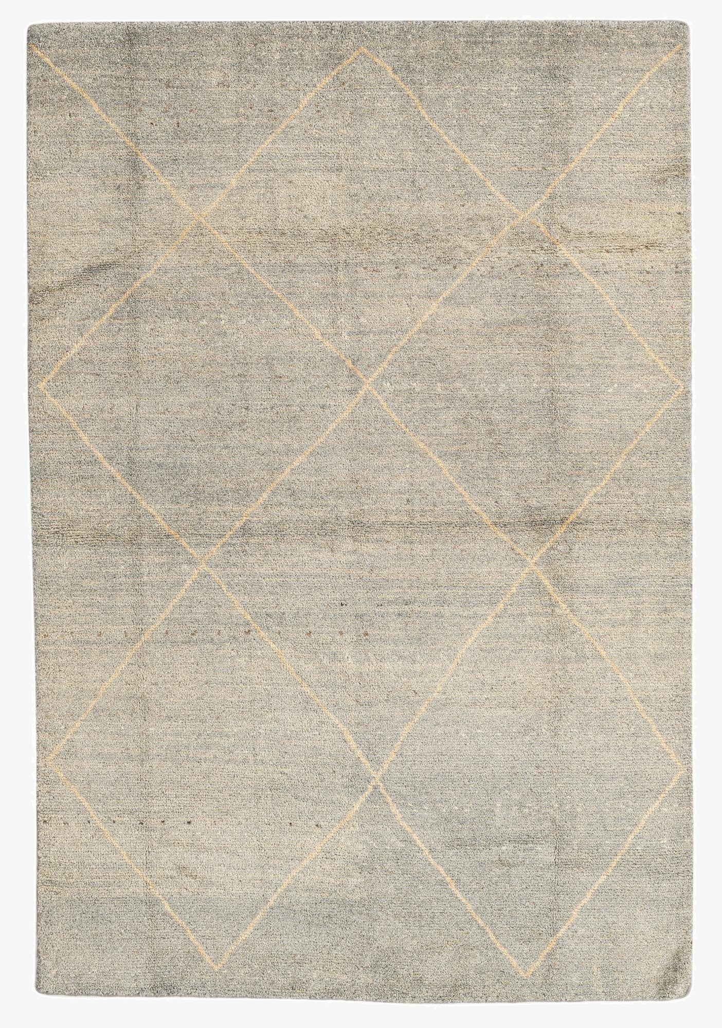 4' 7 x 6' 9  Hand Knotted Moroccan Wool Rug