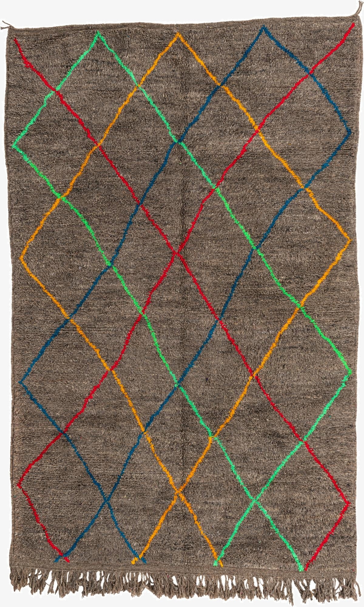 6' 5 x 10'  Hand Knotted Moroccan Wool Rug