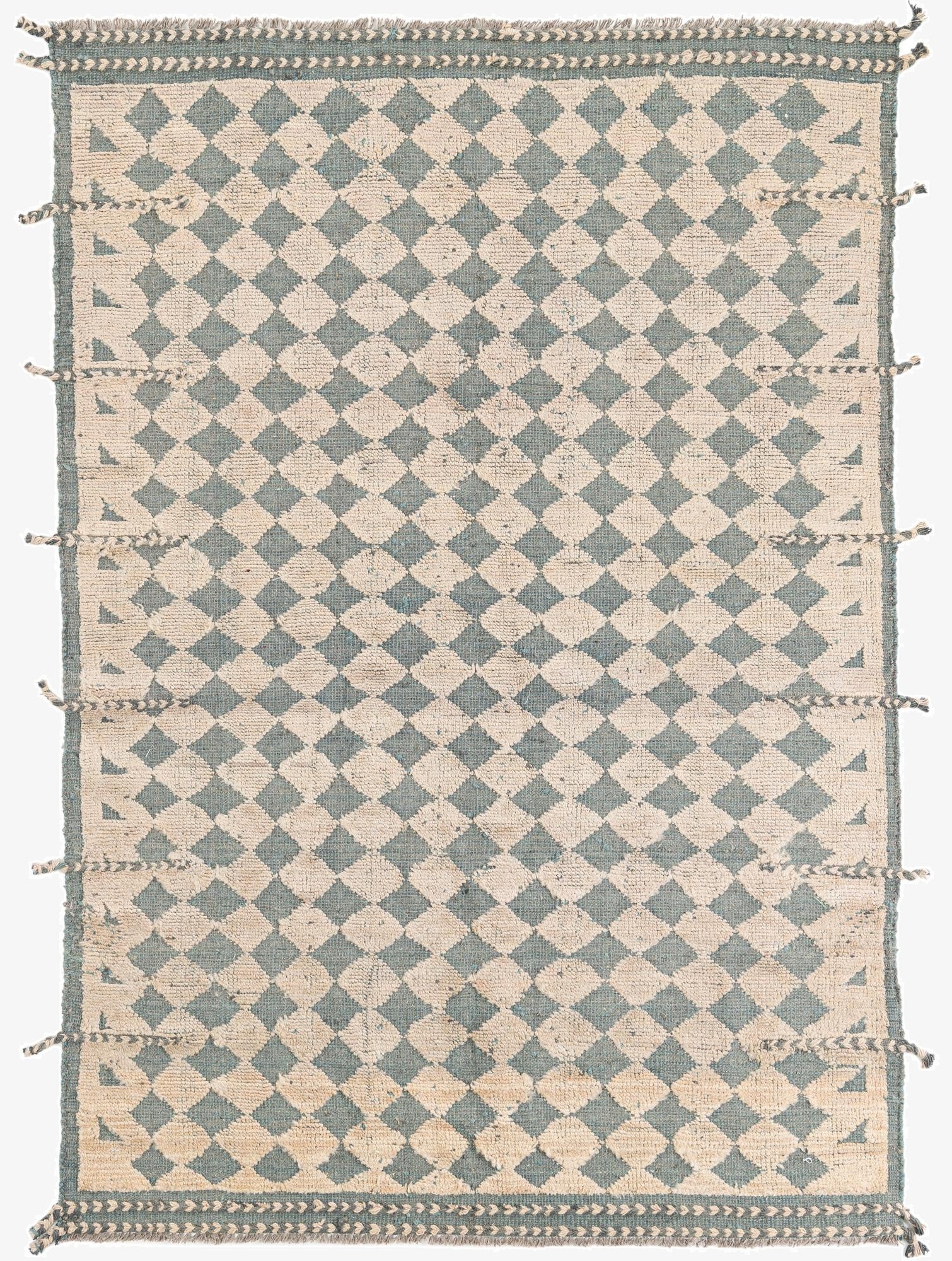 5' 1 x 7' 3  Hand Knotted Moroccan Wool Rug