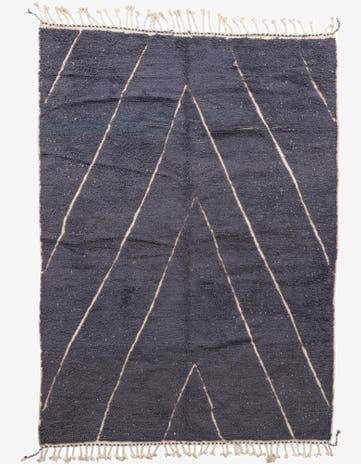 6' 9 x 9' 5 Hand Knotted Moroccan Wool Rug