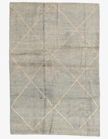 4' 5 x 6' 7 Hand Knotted Moroccan Wool Rug