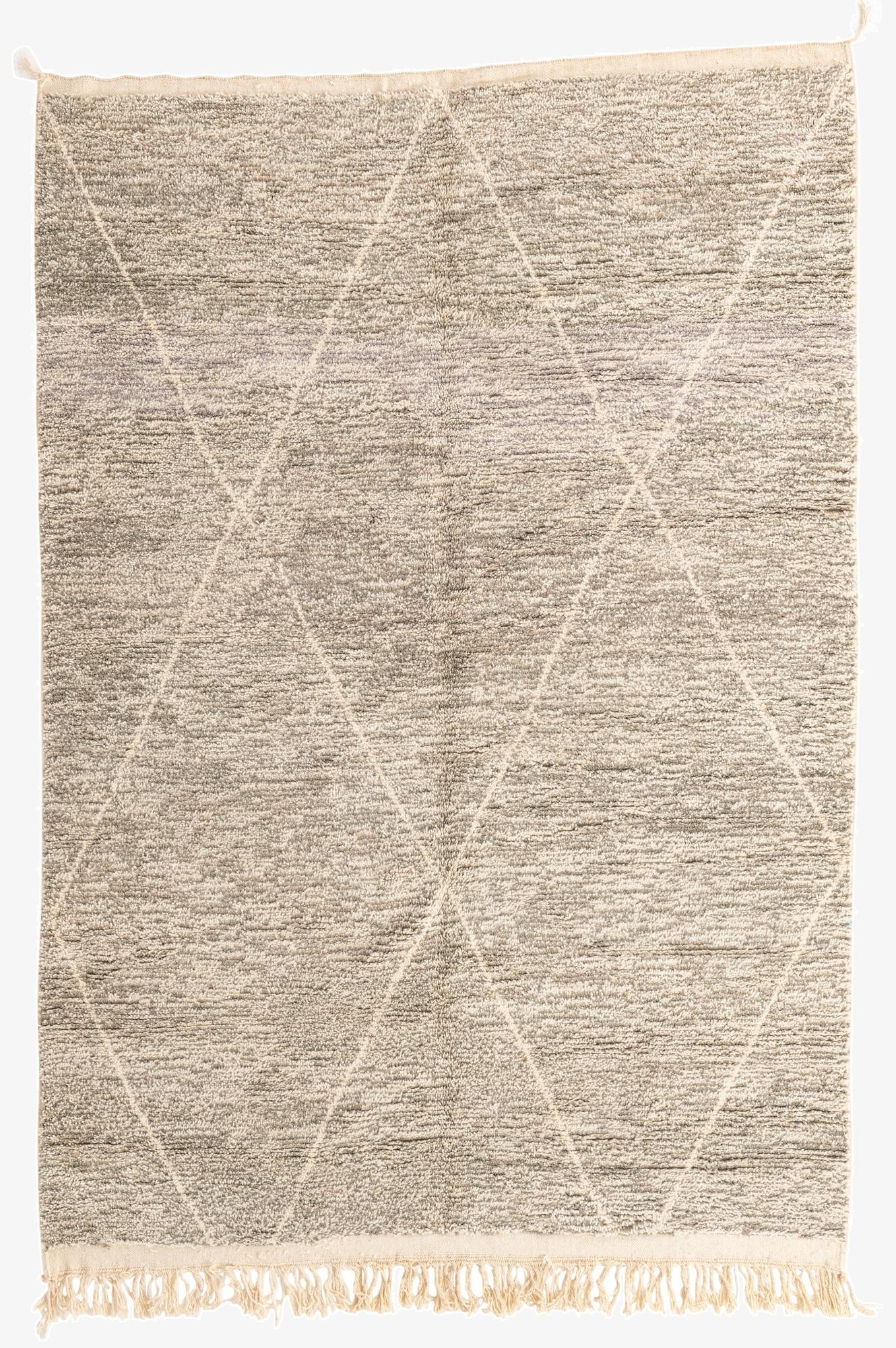 6' 9 x 9' 8  Hand Knotted Moroccan Wool Rug