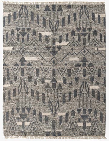 8' 1 x 10' 6 Hand Knotted Moroccan Wool Rug