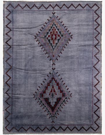 9' x 12' Hand Knotted Moroccan Wool Rug