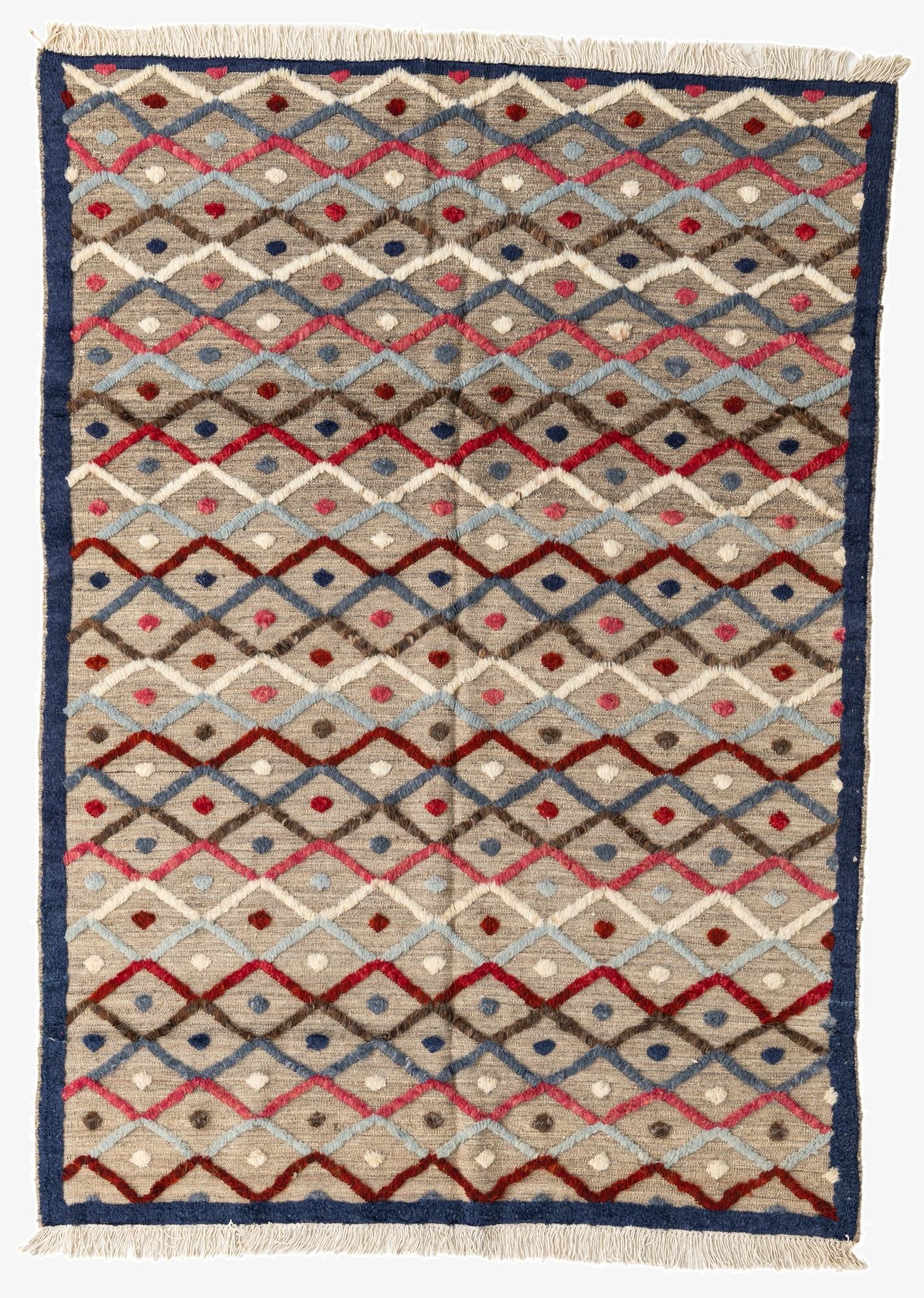 5' 8 x 7' 10  Hand Knotted Moroccan Wool Rug
