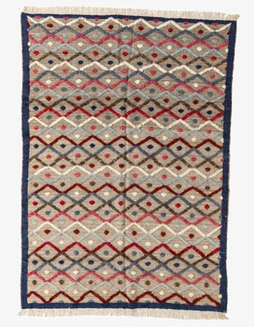 5' 8 x 7' 10 Hand Knotted Moroccan Wool Rug