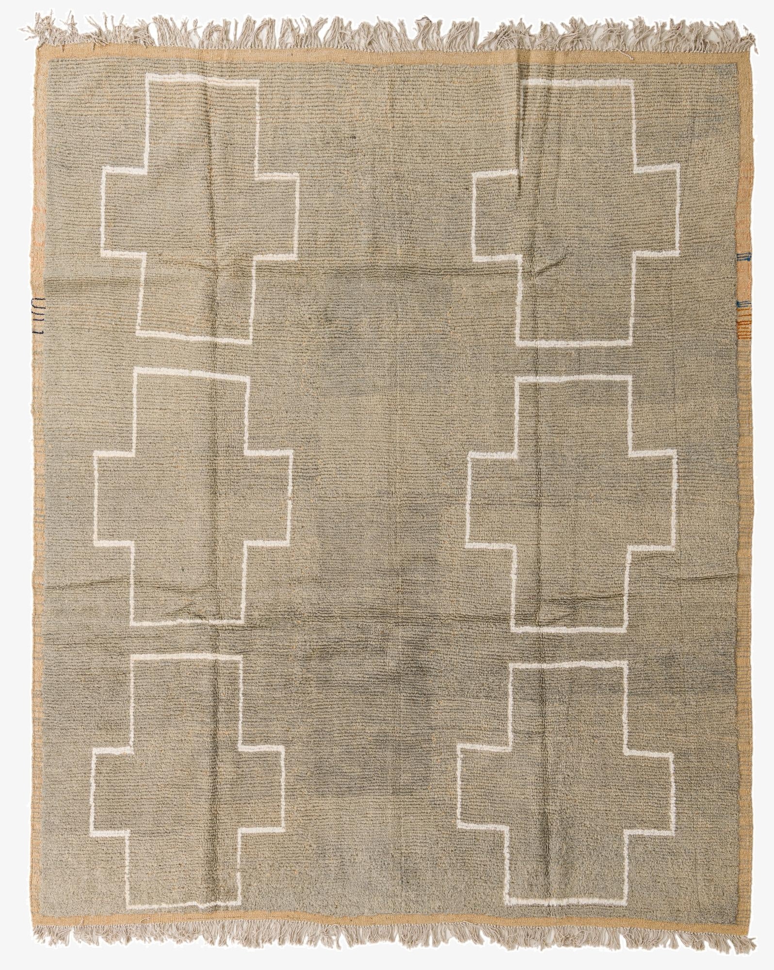 8' 6 x 10' 5  Hand Knotted Moroccan Wool Rug