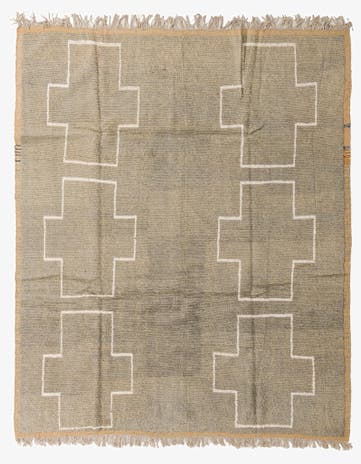 8' 6 x 10' 5 Hand Knotted Moroccan Wool Rug