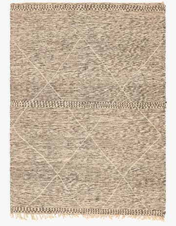 6' 7 x 9' Hand Knotted Moroccan Wool Rug