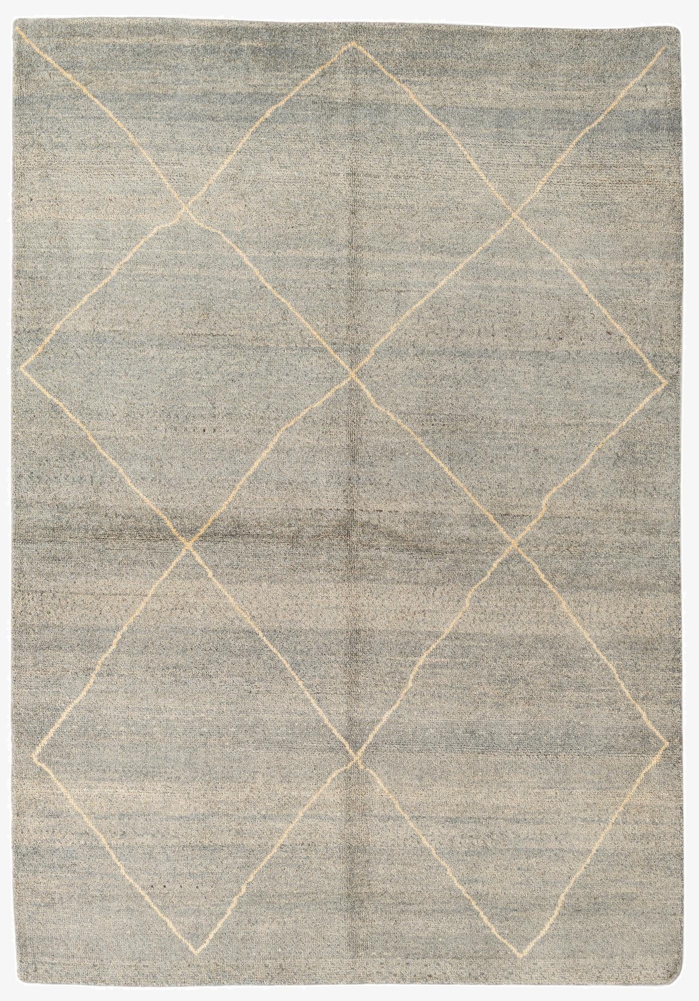 Primary image 5' 7 x 8'  Hand Knotted Moroccan Wool Rug