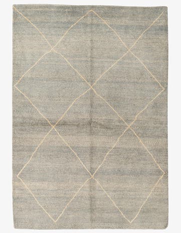 5' 7 x 8' Hand Knotted Moroccan Wool Rug