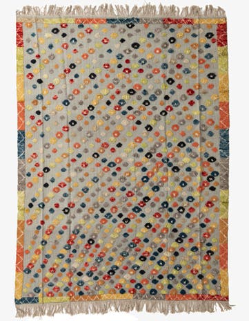 8' x 10' 6 Hand Knotted Moroccan Wool Rug