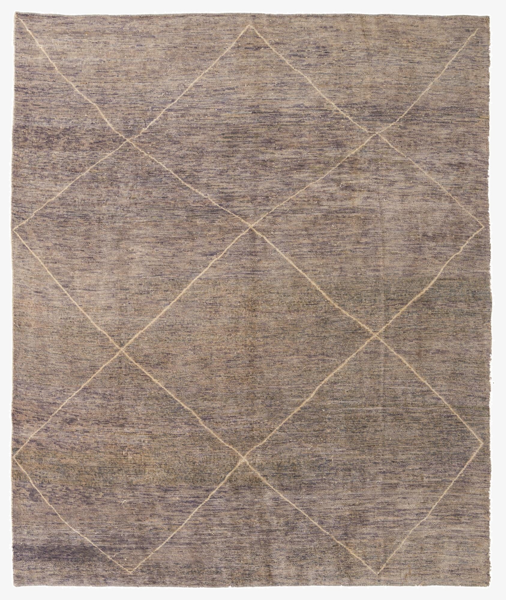 8' 1 x 9' 10  Hand Knotted Moroccan Wool Rug