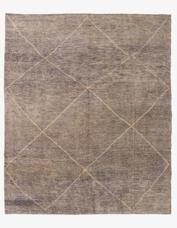 8' 1 x 9' 10 Hand Knotted Moroccan Wool Rug