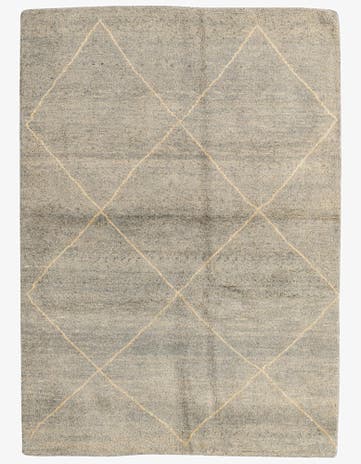 4' 8 x 6' 6 Hand Knotted Moroccan Wool Rug