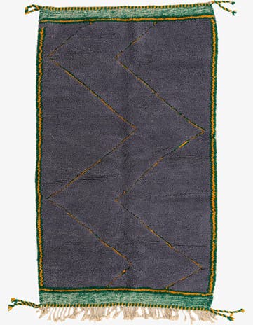 4' 4 x 7' 2 Hand Knotted Moroccan Wool Rug