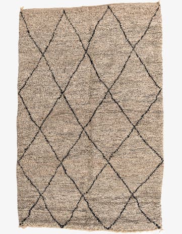 5' 5 x 8' 4 Hand Knotted Moroccan Wool Rug