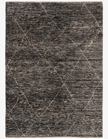 4' 7 x 6' 5 Hand Knotted Moroccan Wool Rug