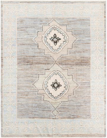 7' 9 x 10' 1 Hand Knotted Moroccan Wool Rug