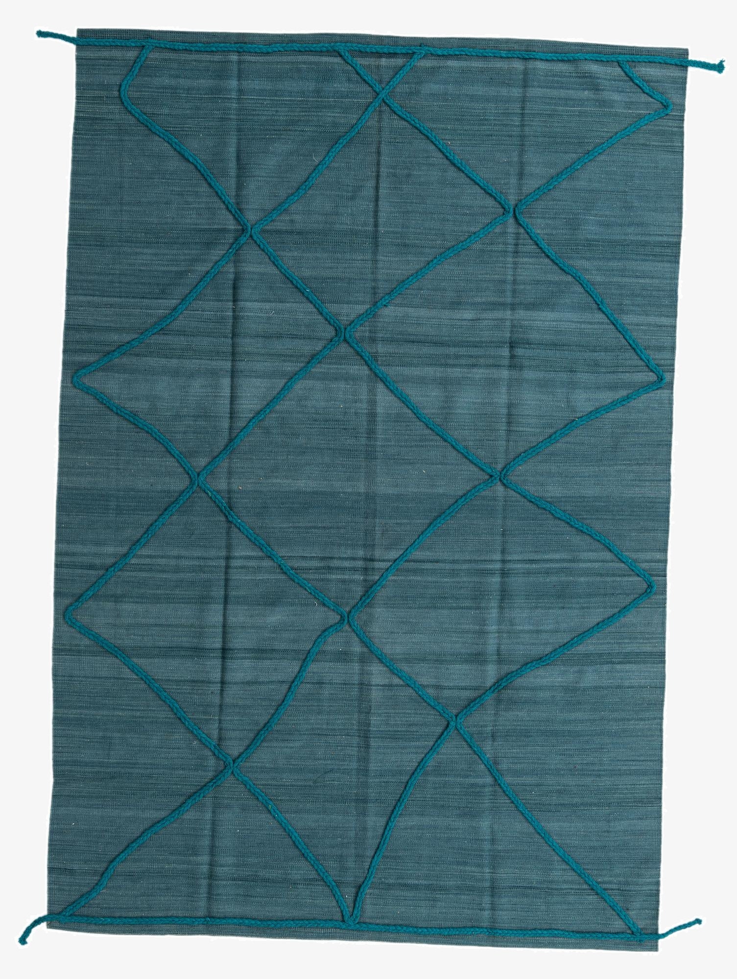 Primary image 6' 7 x 9' 9  Hand Knotted Moroccan Wool Rug