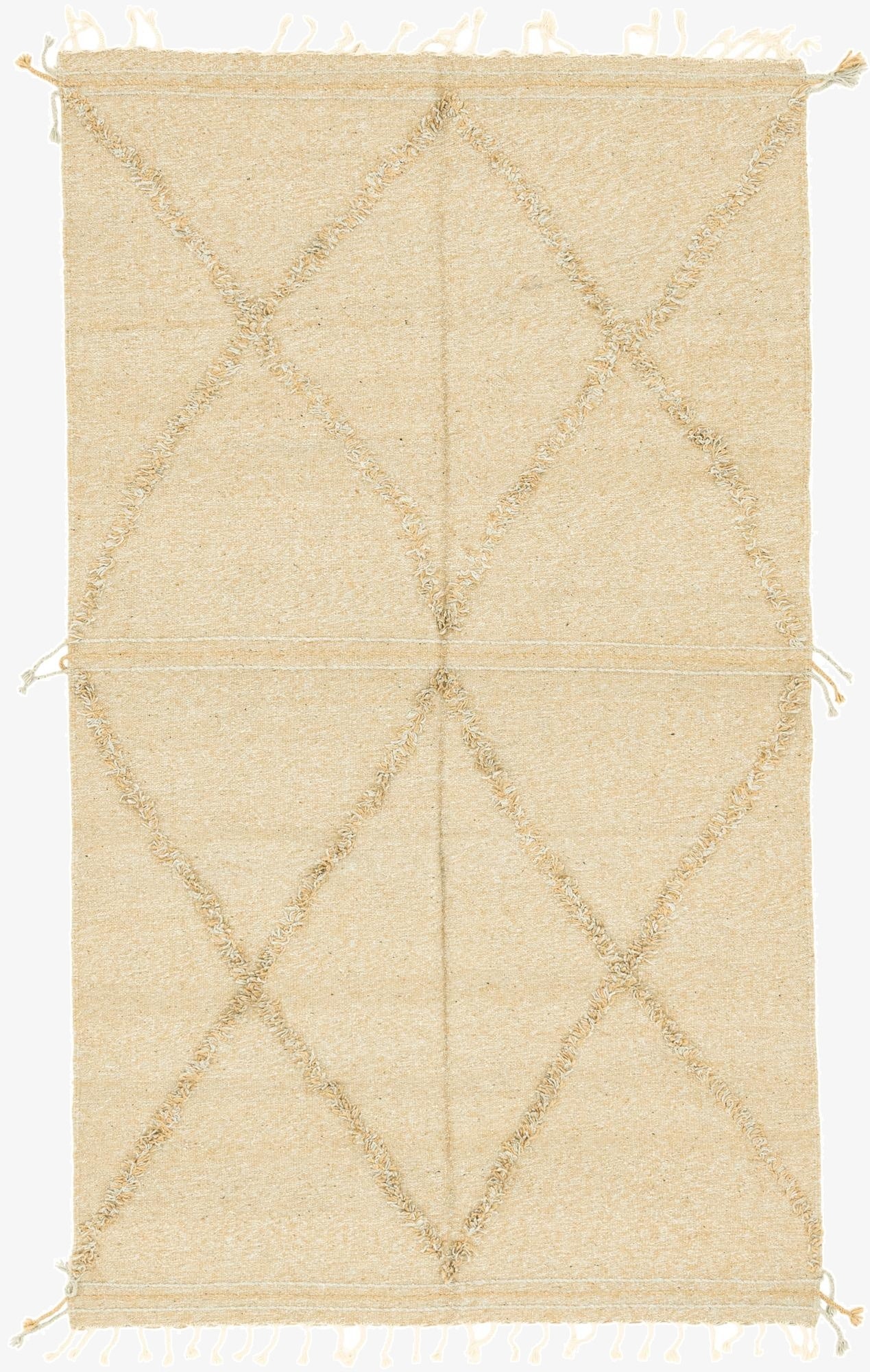 5' 1 x 8' 10  Hand Knotted Moroccan Wool Rug
