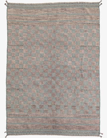 5' x 7' Hand Knotted Moroccan Wool Rug