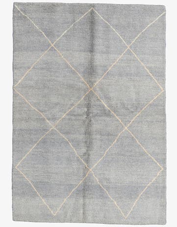 4' 7 x 6' 7 Hand Knotted Moroccan Wool Rug