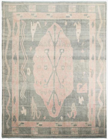 11' 8 x 15' 3 Hand Knotted Moroccan Wool Rug