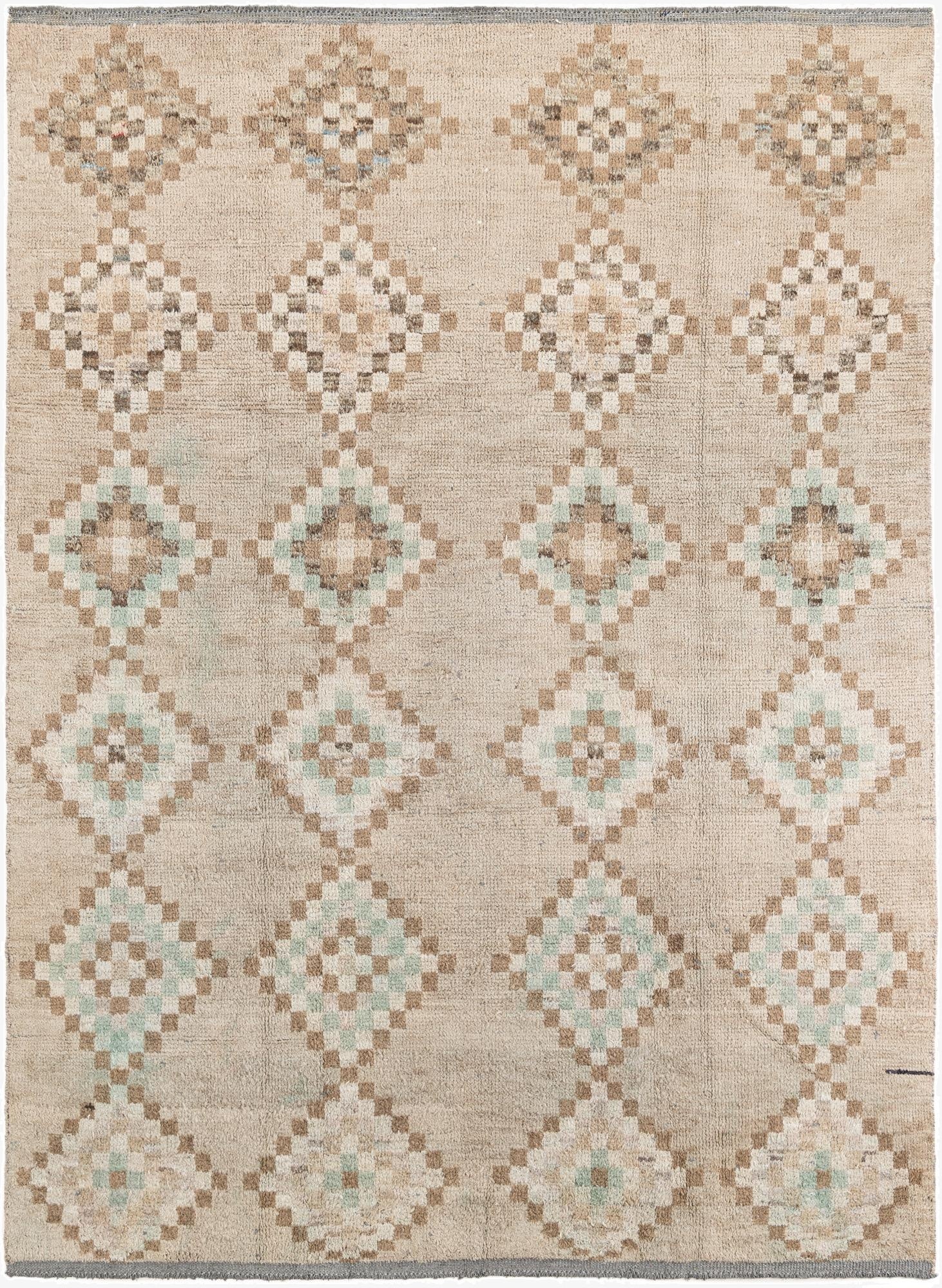 7' 9 x 10' 4  Hand Knotted Moroccan Wool Rug