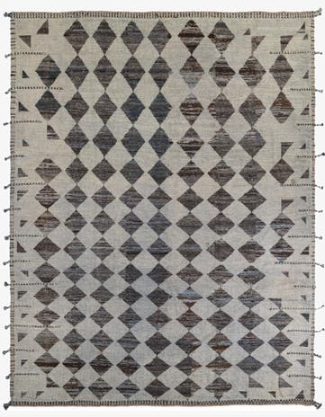 9' 3 x 12' Hand Knotted Moroccan Wool Rug