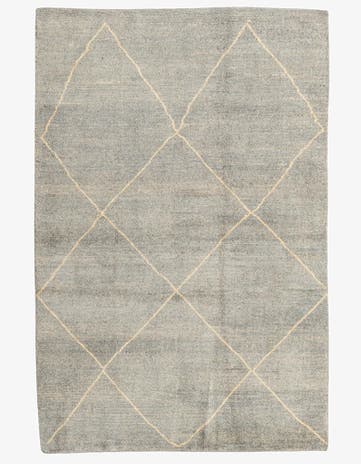 4' 5 x 6' 8 Hand Knotted Moroccan Wool Rug