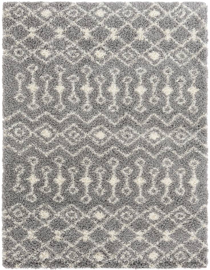 Detail image of 5' 3 x 8' Moroccan Trellis Shag Rug
