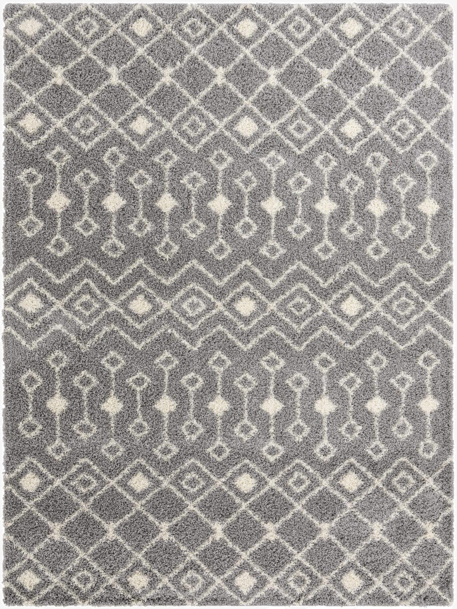 Primary image 10' x 13' Moroccan Trellis Shag Rug