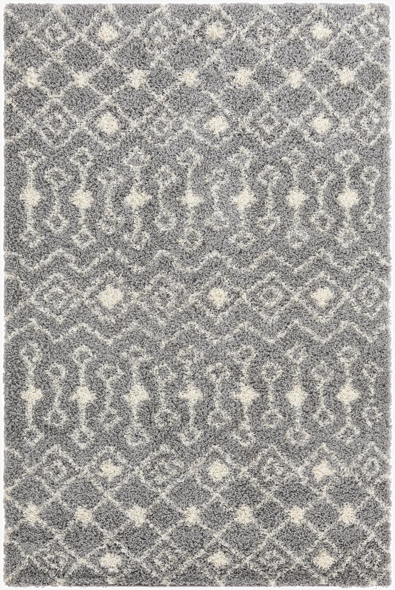 6' x 9' Moroccan Trellis Shag Rug