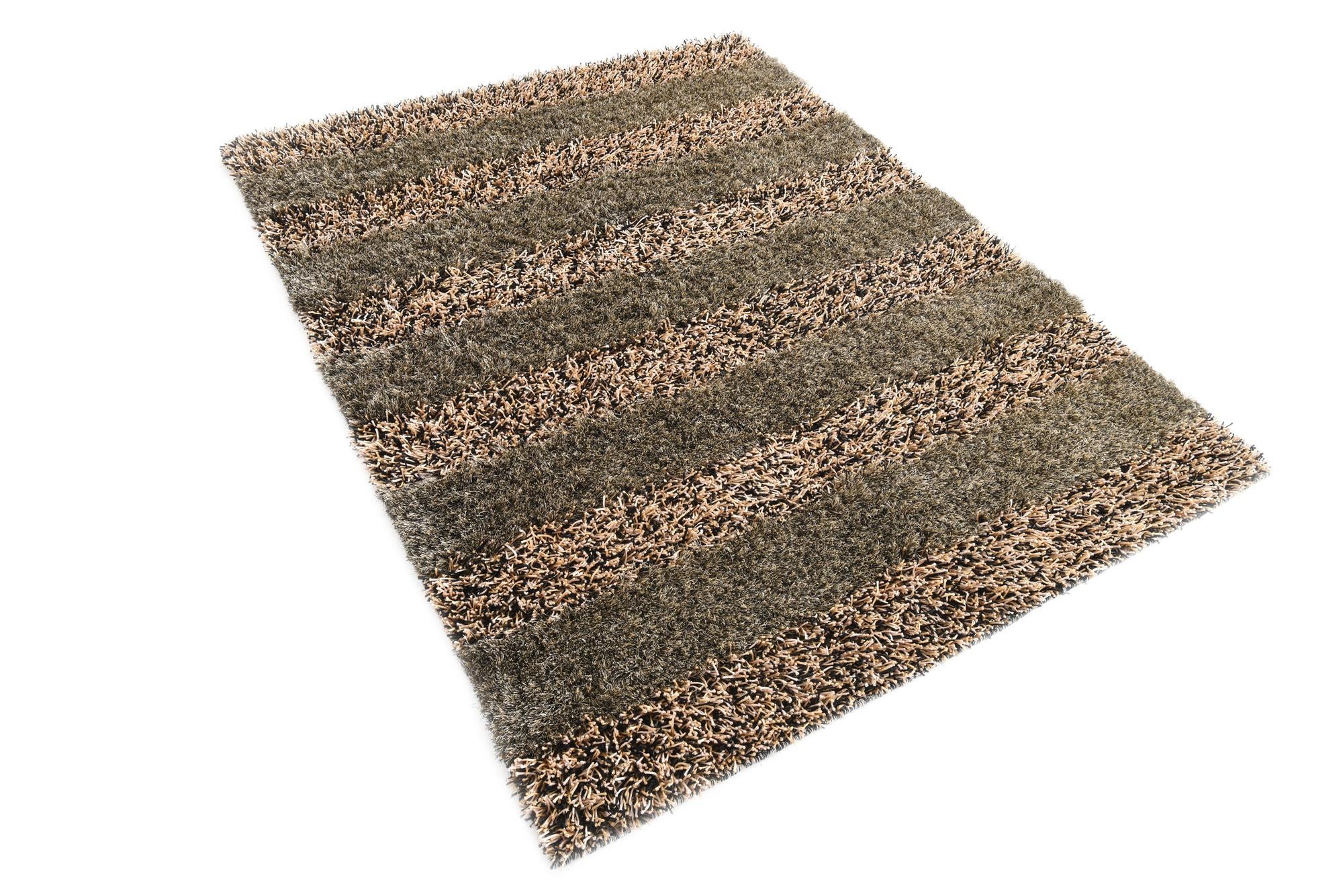 5' x 6' 7 Hand Knotted Multi-Tone Shag Rug