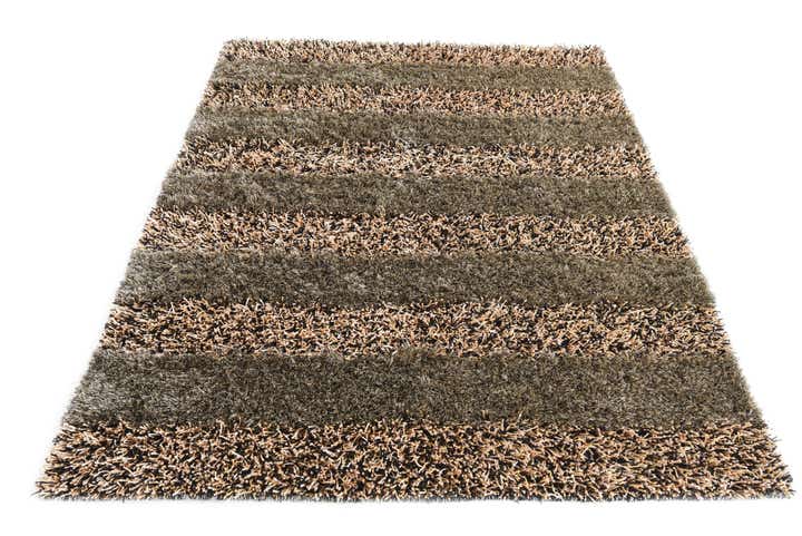5' x 6' 7 Hand Knotted Multi-Tone Shag Rug