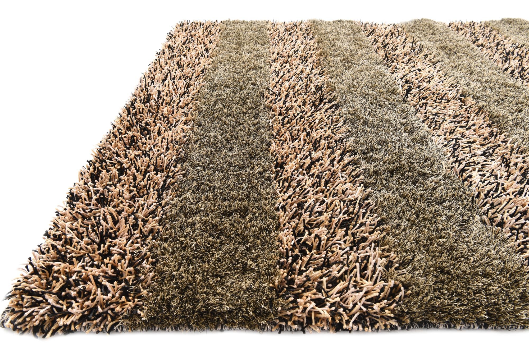 5' x 6' 7 Hand Knotted Multi-Tone Shag Rug