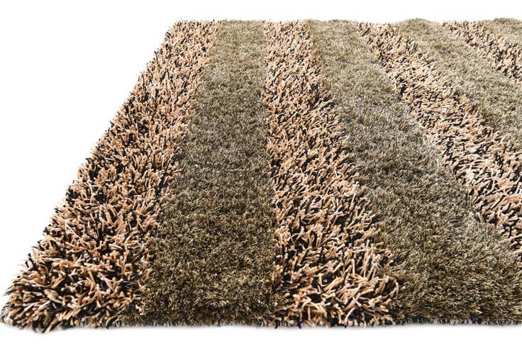 Detail image of 5' x 6' 7 Hand Knotted Multi-Tone Shag Rug